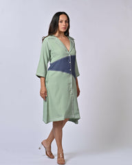 Semi Formal Blue & Green Dress