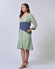 Semi Formal Blue & Green Dress