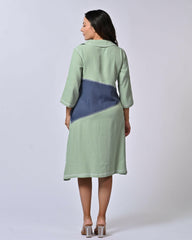 Semi Formal Blue & Green Dress