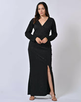 Black Embellished Sheath Dress