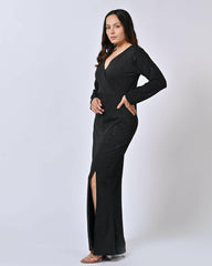 Black Embellished Sheath Dress