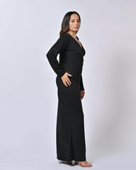 Black Embellished Sheath Dress