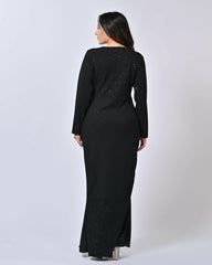 Black Embellished Sheath Dress