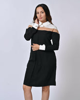 Chic Black & White Formal Dress