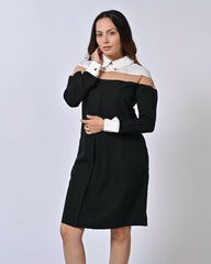 Chic Black & White Formal Dress