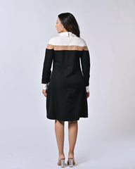 Chic Black & White Formal Dress