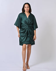 Emerald Green Flared Party Dress