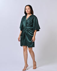 Emerald Green Flared Party Dress