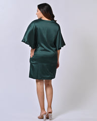 Emerald Green Flared Party Dress