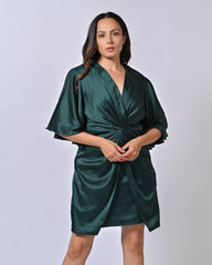 Emerald Green Flared Party Dress