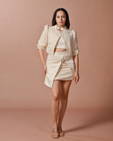 Cream White Self-Designed Set