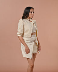 Cream White Self-Designed Set